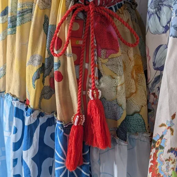 Johnny Was Dunas Patchwork Silk Dress SMALL NWOT - Picture 7 of 10